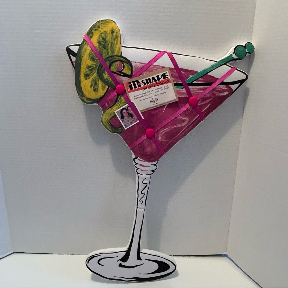 French Memo board in the shape of a cocktail glass